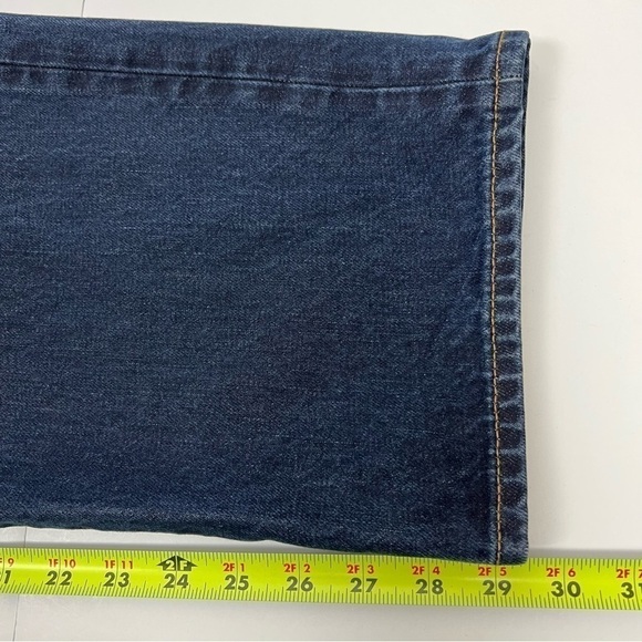 LANDS’ END Men’s Blue Jeans Sz W42”/L29.5” Dark Wash Traditional Fit Pockets - Picture 11 of 11